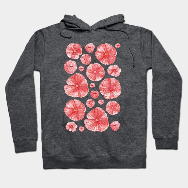 Poppies Watercolor Flower Art Hoodie by NicSquirrell